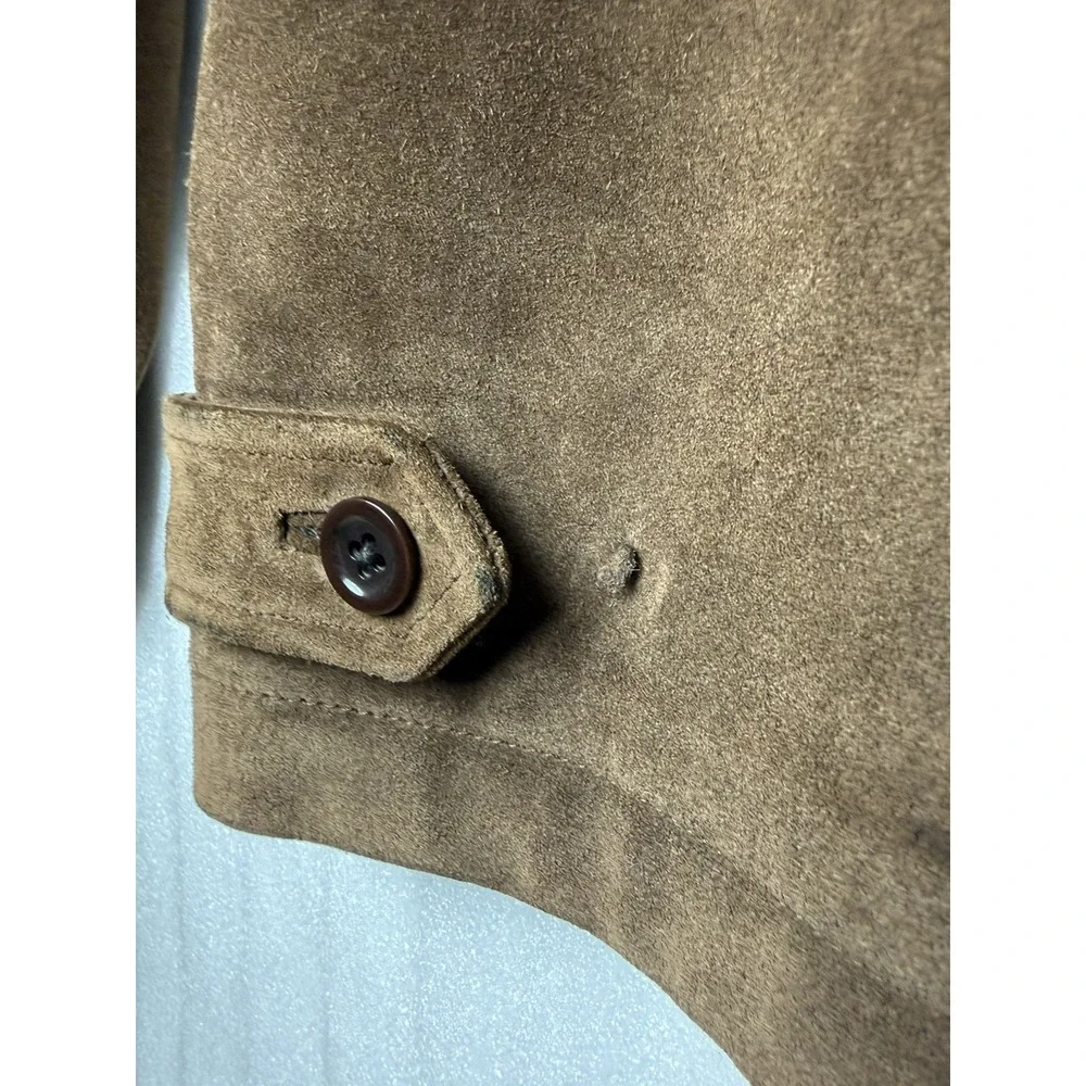 Vintage Banana Republic Suede Leather Jacket Men's M  Full Zip Adjustable Waist